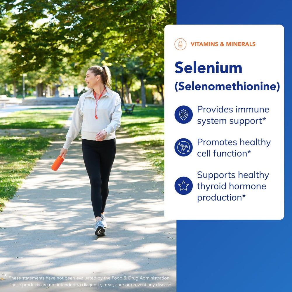 Pure Encapsulations Selenium bottle pour illustrating simple daily intake with meals.