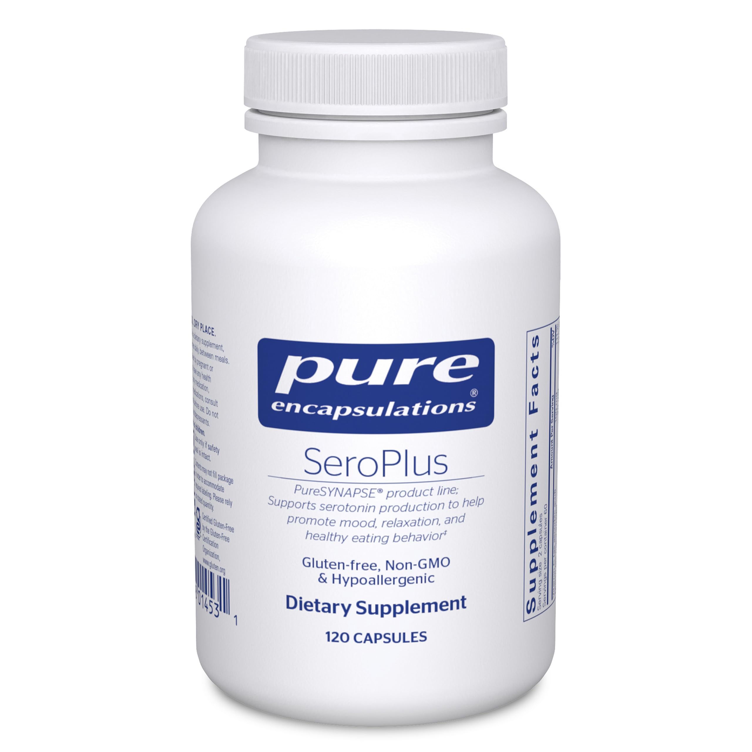 Pure Encapsulations SeroPlus bottle front view illustrating calm, balanced mood support.