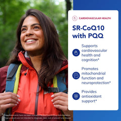 Close-up of the Pure Encapsulations SR-CoQ10 with PQQ label and ingredients