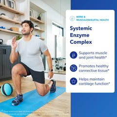 Pure Encapsulations Systemic Enzyme Complex label notes Boswellia content for joint support.