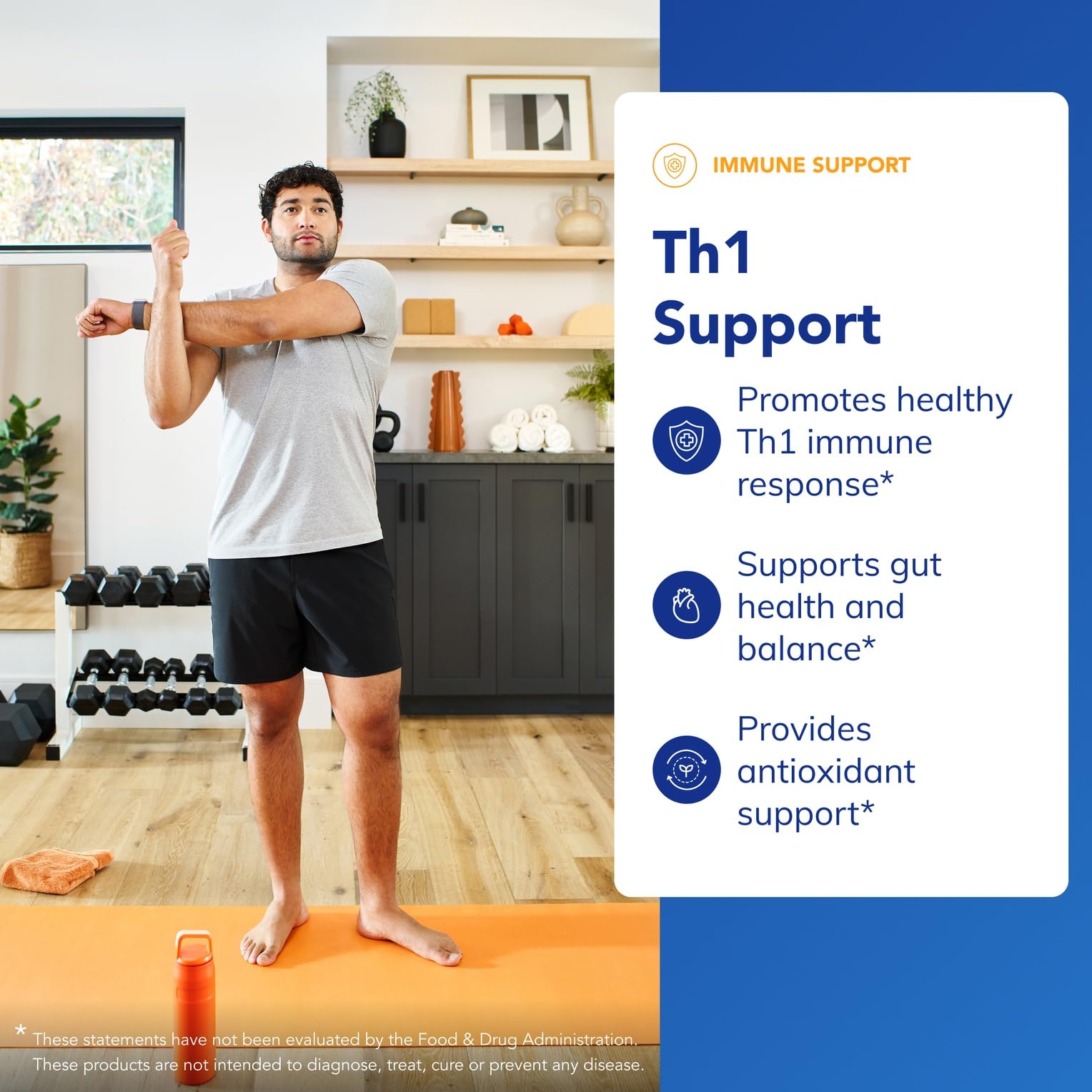 Pure Encapsulations Th1 Support label highlights premium ingredients.