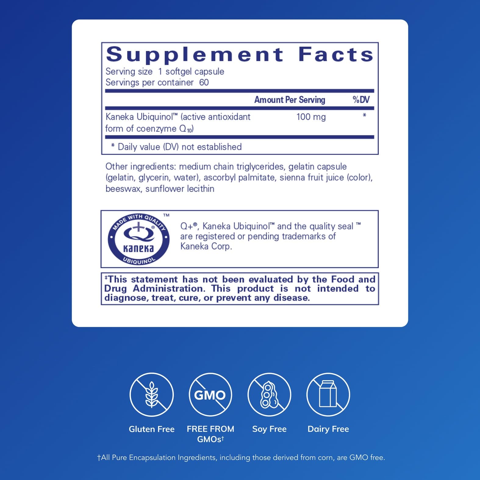 Pure Encapsulations Ubiquinol-QH capsules poured for easy daily use