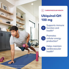 Close-up of Pure Encapsulations Ubiquinol-QH label highlighting Kaneka ubiquinol