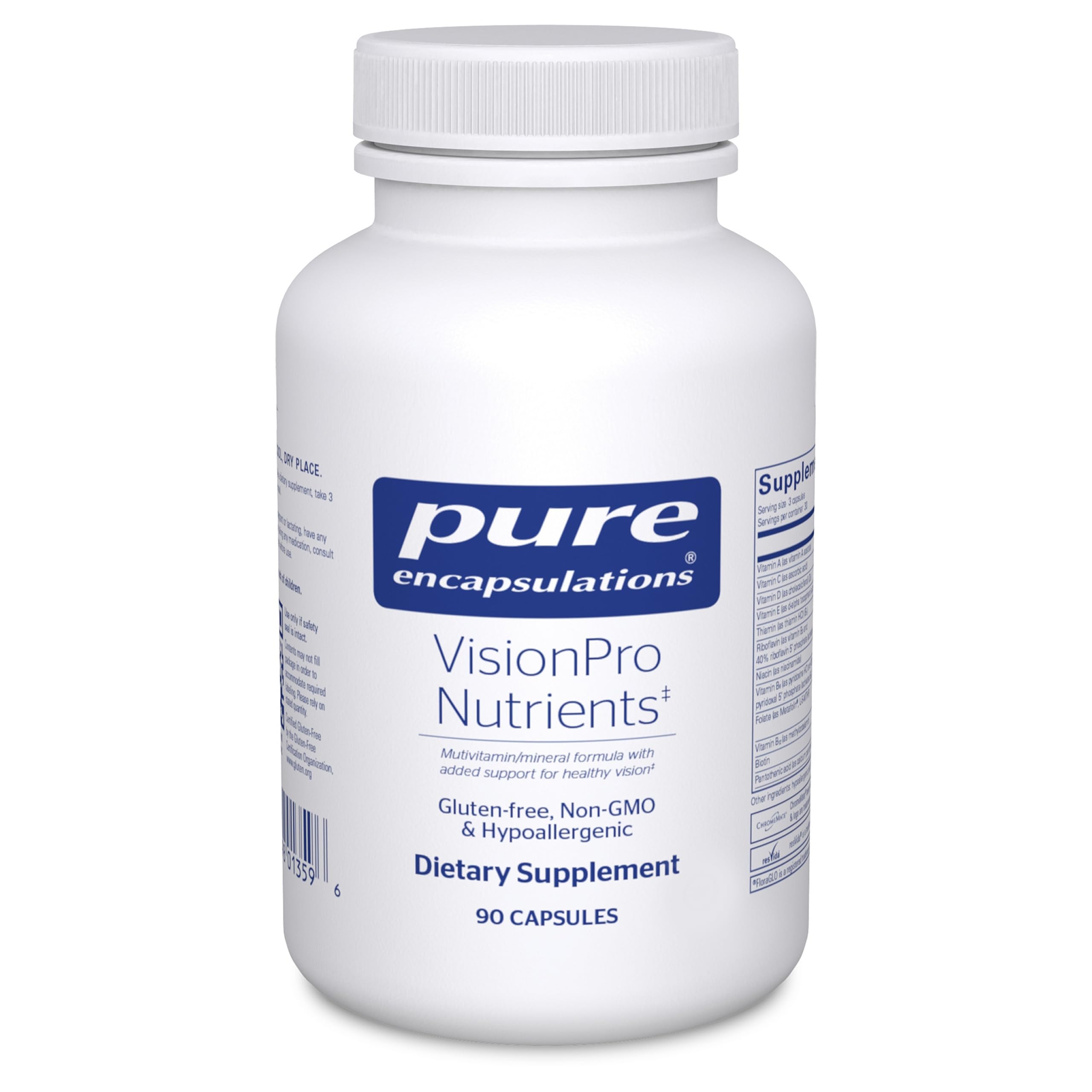 Pure Encapsulations VisionPro bottle for eye health and purity.