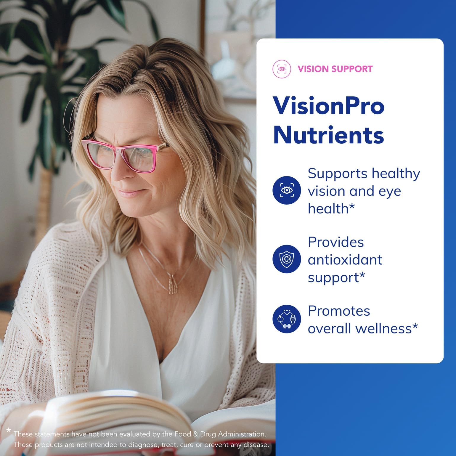 VisionPro label close-up highlighting Metafolin L-5-MTHF.