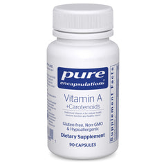 Pure Encapsulations Vitamin A plus carotenoids bottle highlighting eye health support