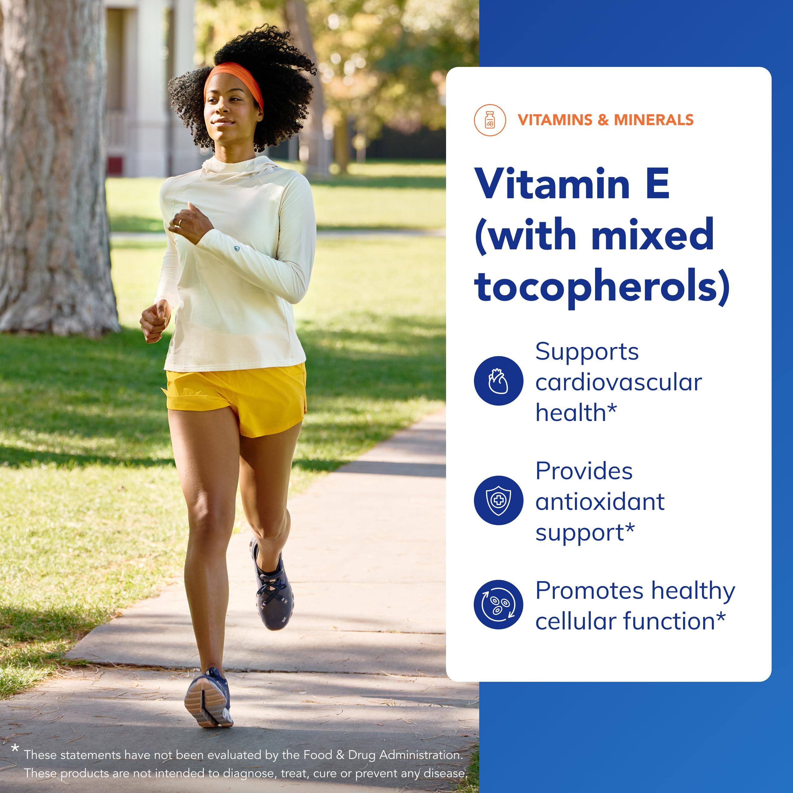 Pure Encapsulations Vitamin E bottle pour illustrating simple daily use.