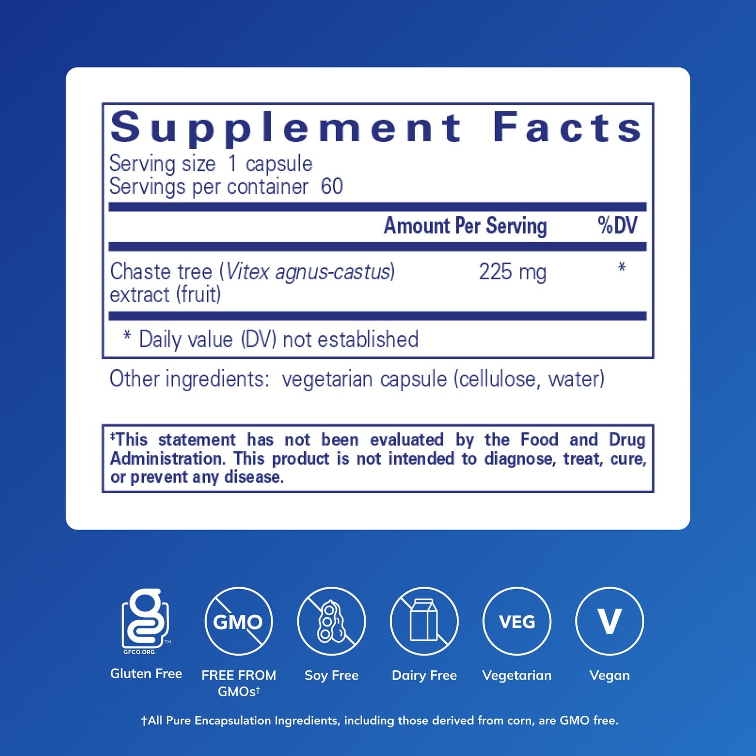Vitex extract capsules close-up illustrating herbal support for menstrual regularity.
