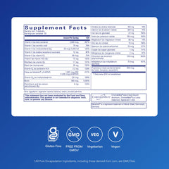Pure Encapsulations Women’s Nutrients capsules close-up highlighting high-absorption minerals for energy.