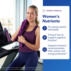 Pure Encapsulations Women’s Nutrients ingredients panel showing Metafolin L-5-MTHF folate.