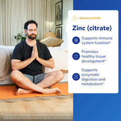 Pure Encapsulations Zinc citrate label-detail highlights vegan, non-GMO attributes