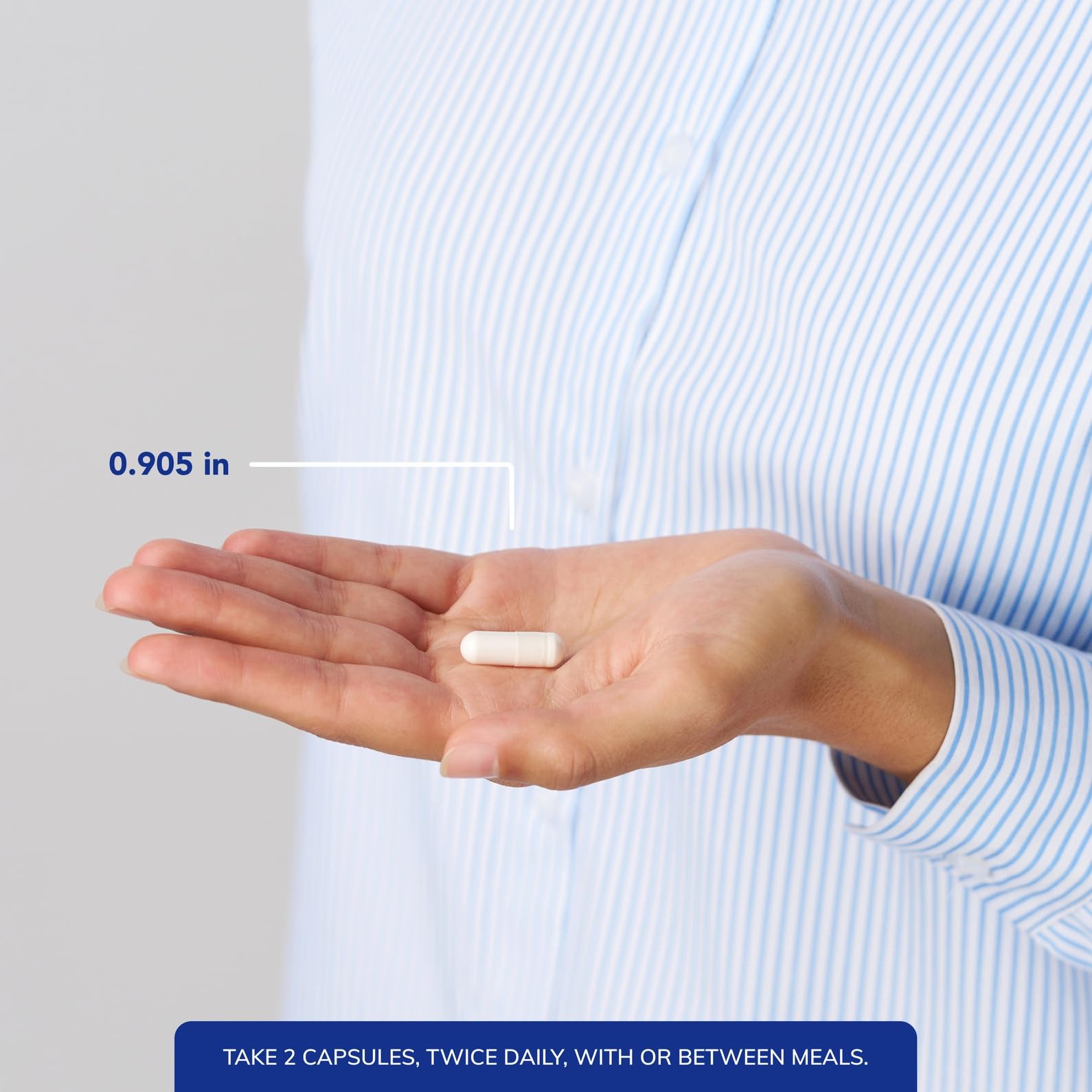 Ingredients list highlighting L-glutamine and gut-support compounds.