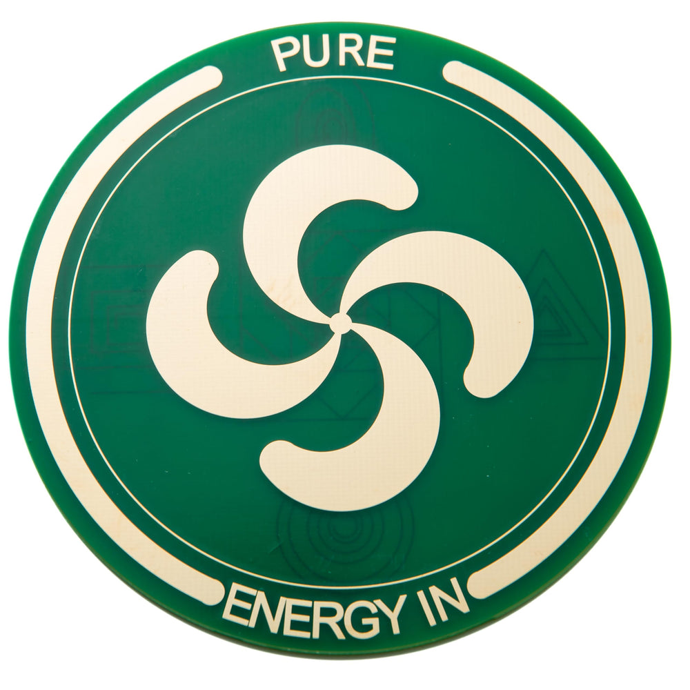 Pure Energy In compact non-contact disc shown as a portable energy companion