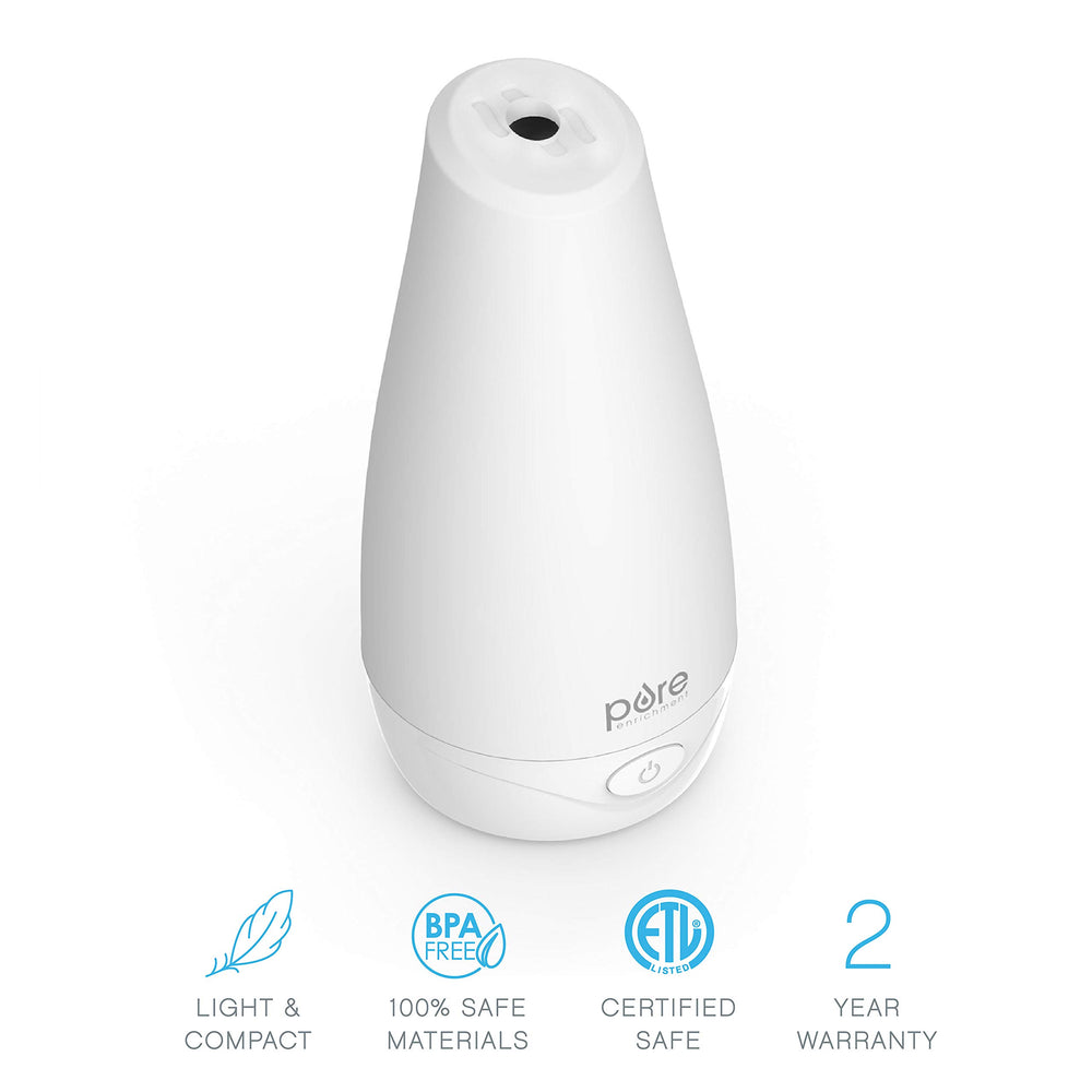 Pure Enrichment PureSpa diffuser with LED ambient light creating a calming mood