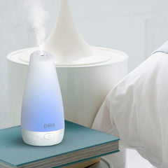 Pure Enrichment PureSpa diffuser emits a gentle mist to freshen living rooms