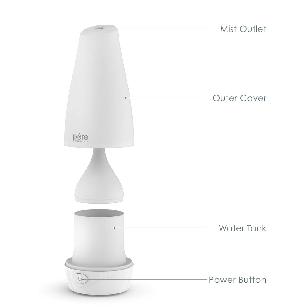 Pure Enrichment PureSpa diffuser’s ultrasonic technology for quiet operation