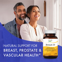 Pure Essence Breast-D label details emphasize Vitamin D3 and calcium in a balanced blend.