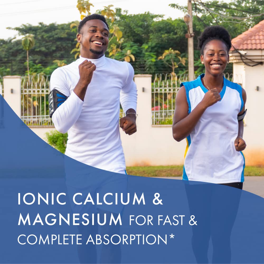 Pure Essence Labs Ionic Fizz Calcium Plus glass with orange vanilla serving suggestion.