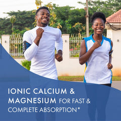 Pure Essence Labs Ionic Fizz Calcium Plus glass with orange vanilla serving suggestion.