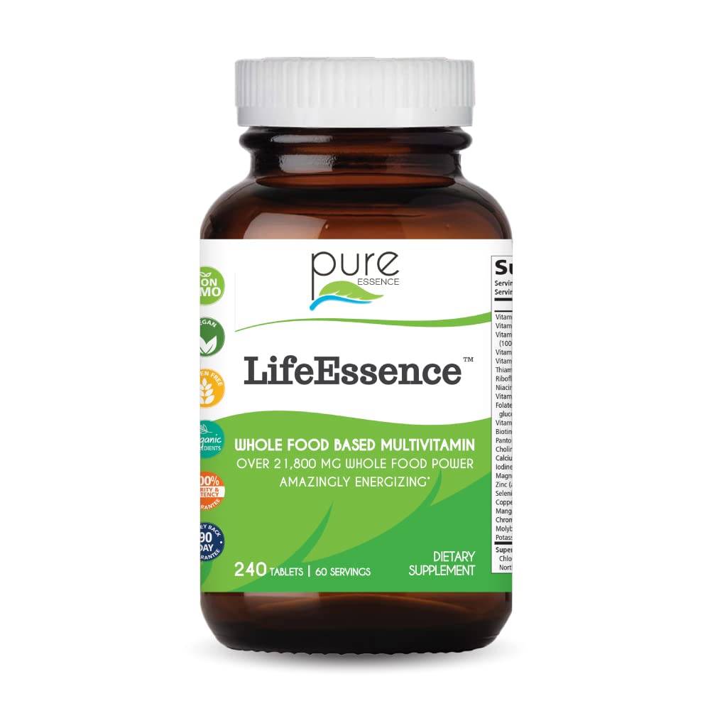 Pure Essence Labs LifeEssence bottle front for daily energy support