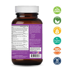 Pure Essence Labs LifeEssence Women's Formula bottle back noting bone health and hormone support.