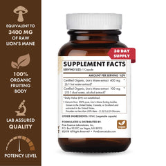 Pure Essence Labs MyPure Lion's Mane 4X extraction vial details potency and purity.
