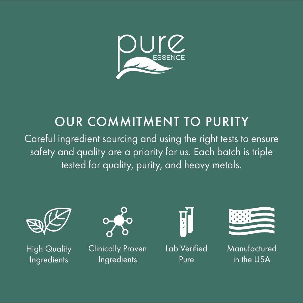 Pure Essence Labs MyPure Reishi product brochure beside capsules communicates trusted quality and efficacy
