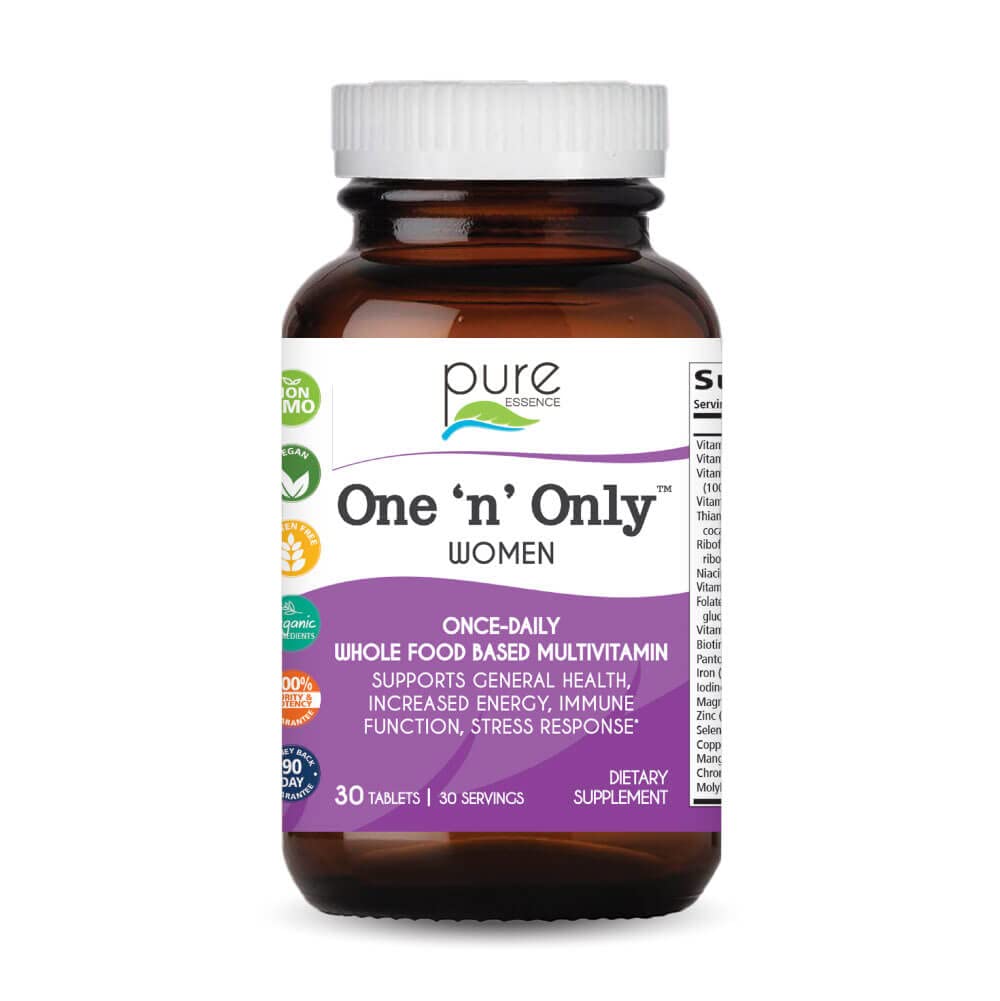 Pure Essence Labs One N Only tablet close-up for daily wellness.