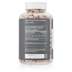Close-up of Pure for Men Stay Ready Fiber capsules for plant-based fiber.
