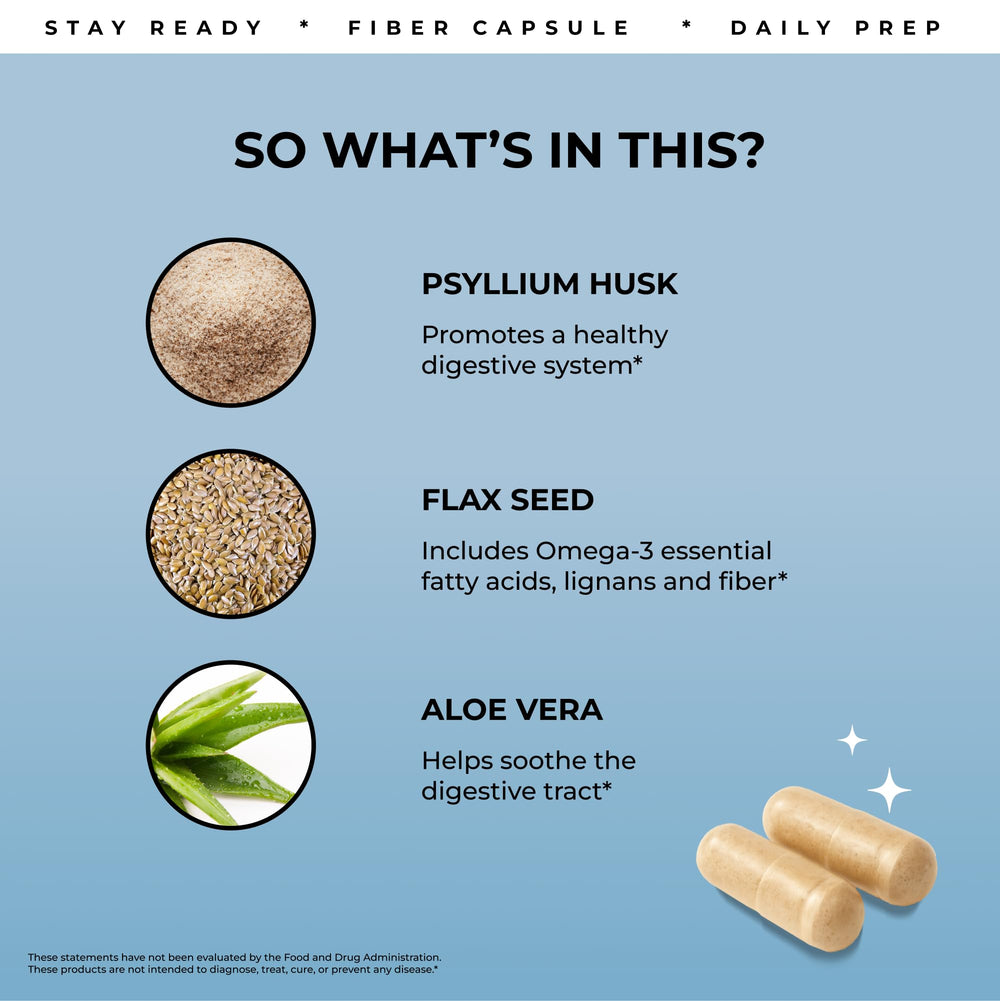 Flaxseeds in Pure for Men Stay Ready Fiber enhance fiber intake.