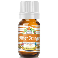 Pure Gold Essential Oils Bitter Orange bottle cap close-up for precise aromatherapy use
