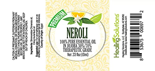 Pure Gold Neroli bottle closeup, perfect for fragrance blends, candles, and bath oils.