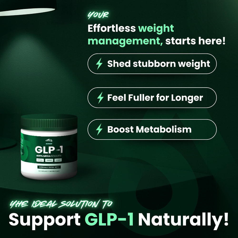 PURE HEALTH MAX GLP-1 capsules closeup highlighting easy to swallow daily use.