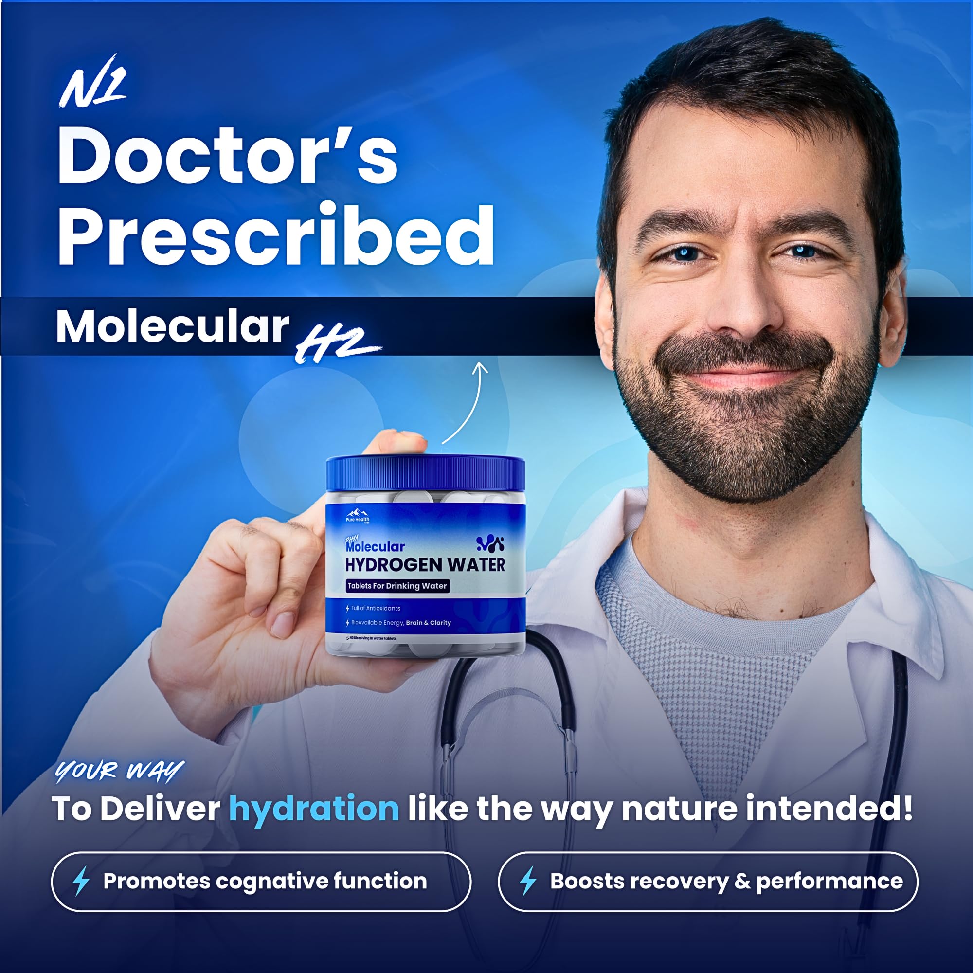 PURE HEALTH MAX PHM packaging reveals 90 tablets for reliable daily use.