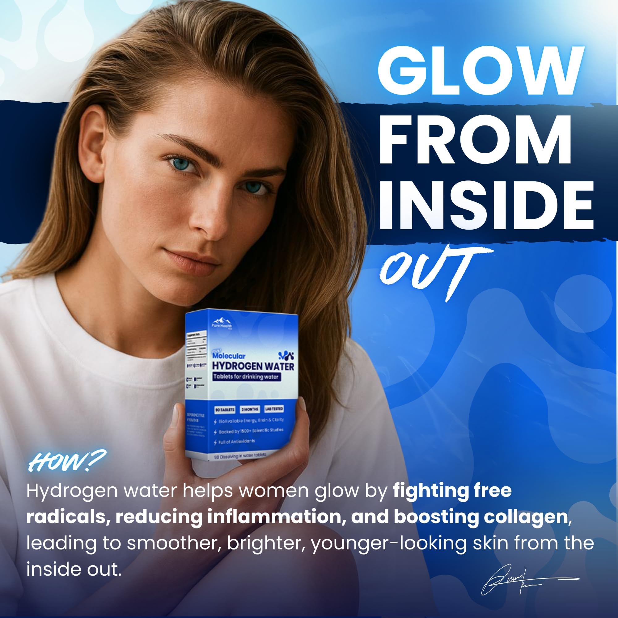 PHM tablets close-up showing quick dissolving and clean ingredients