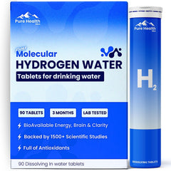 Pure Health Max PHM tubes dissolving in water for quick hydration
