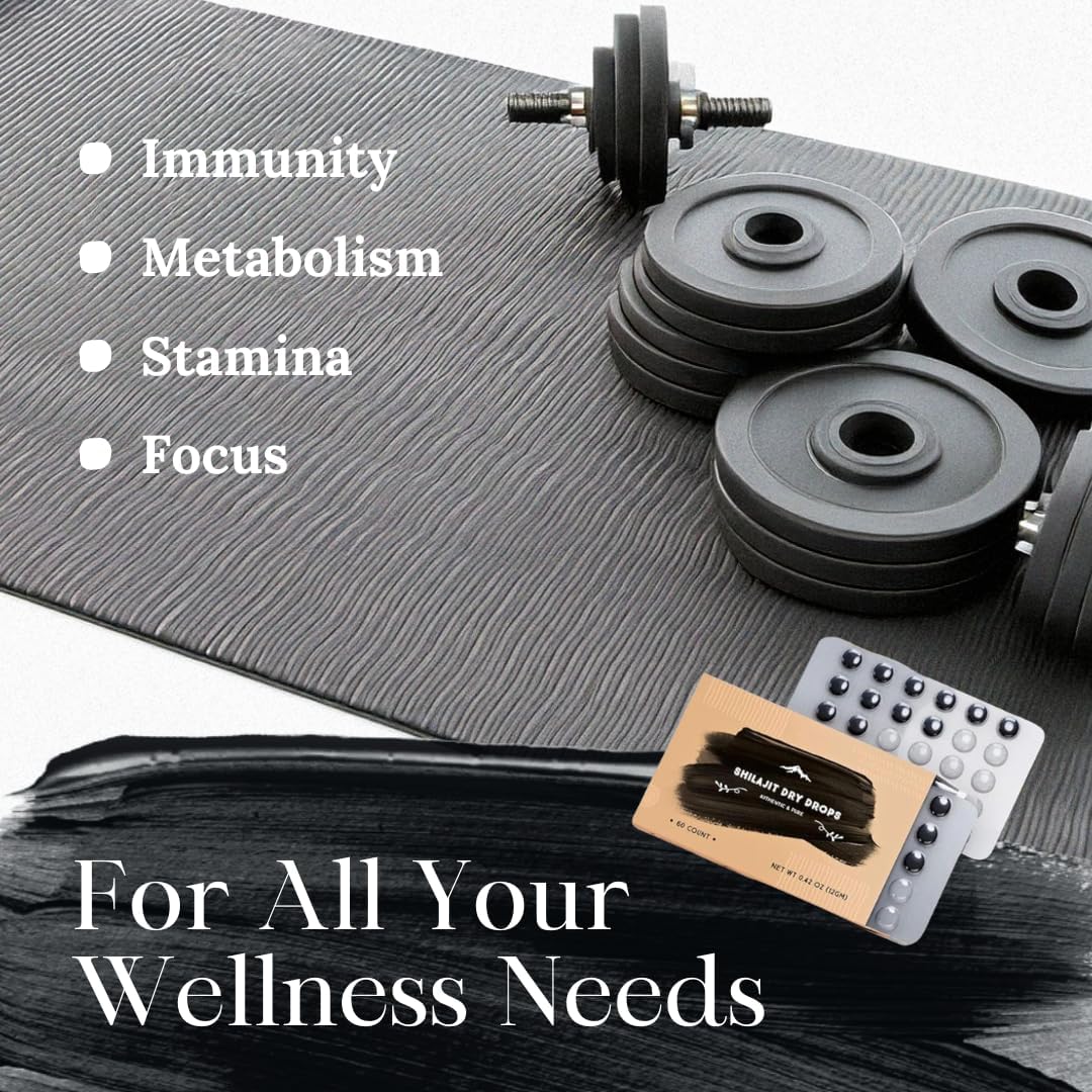 Portable pack of Pure Himalayan Shilajit Dry Drops designed for travel and daily use.
