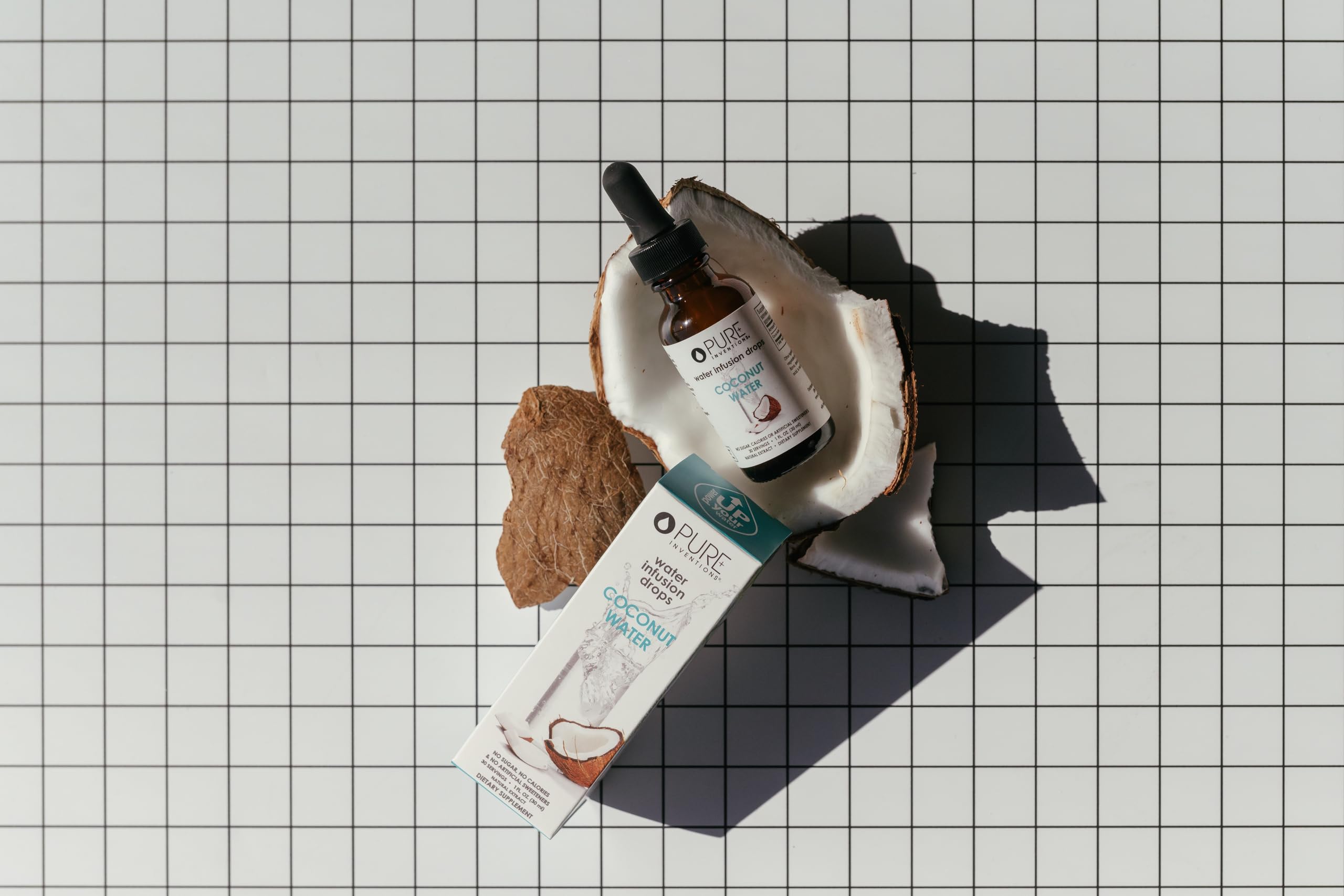 Pure Inventions Coconut Water Drops travel bottle for on-the-go hydration