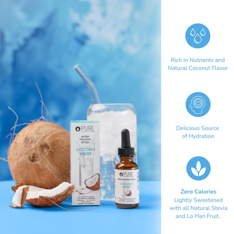 Pure Inventions electrolyte hydration drops poured into water for quick refreshment