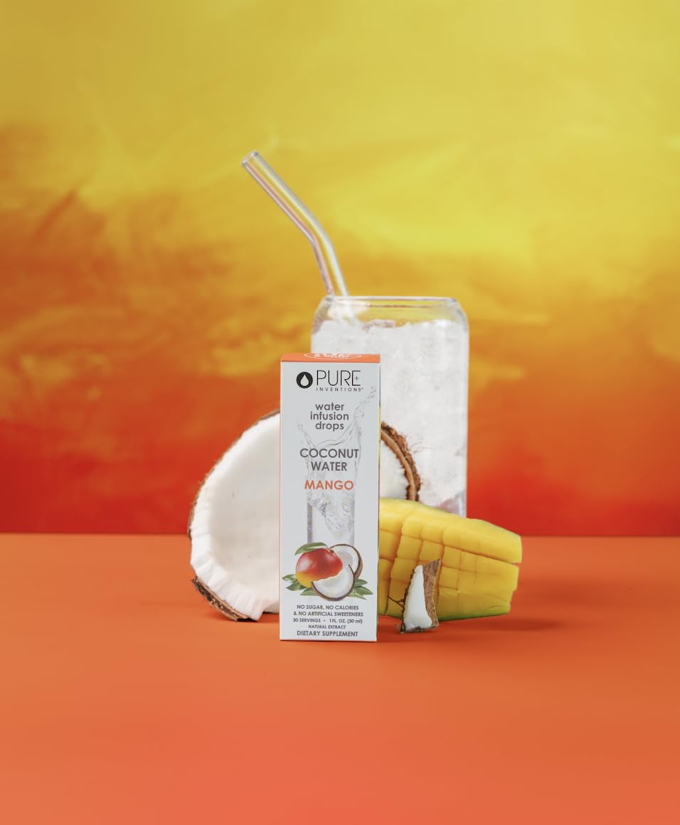 Pure Inventions Pure Inventions Coconut Water Mango Coconut Drops – Zero Calories, No ...