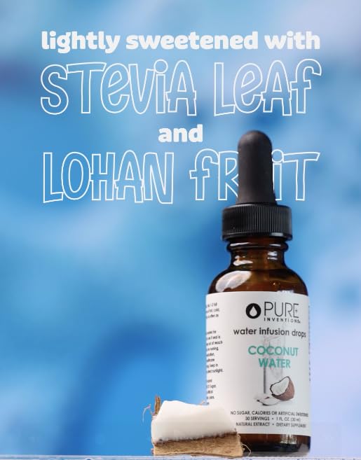 Pure Inventions Lo Han and Stevia sweeteners listed for a naturally sweet touch