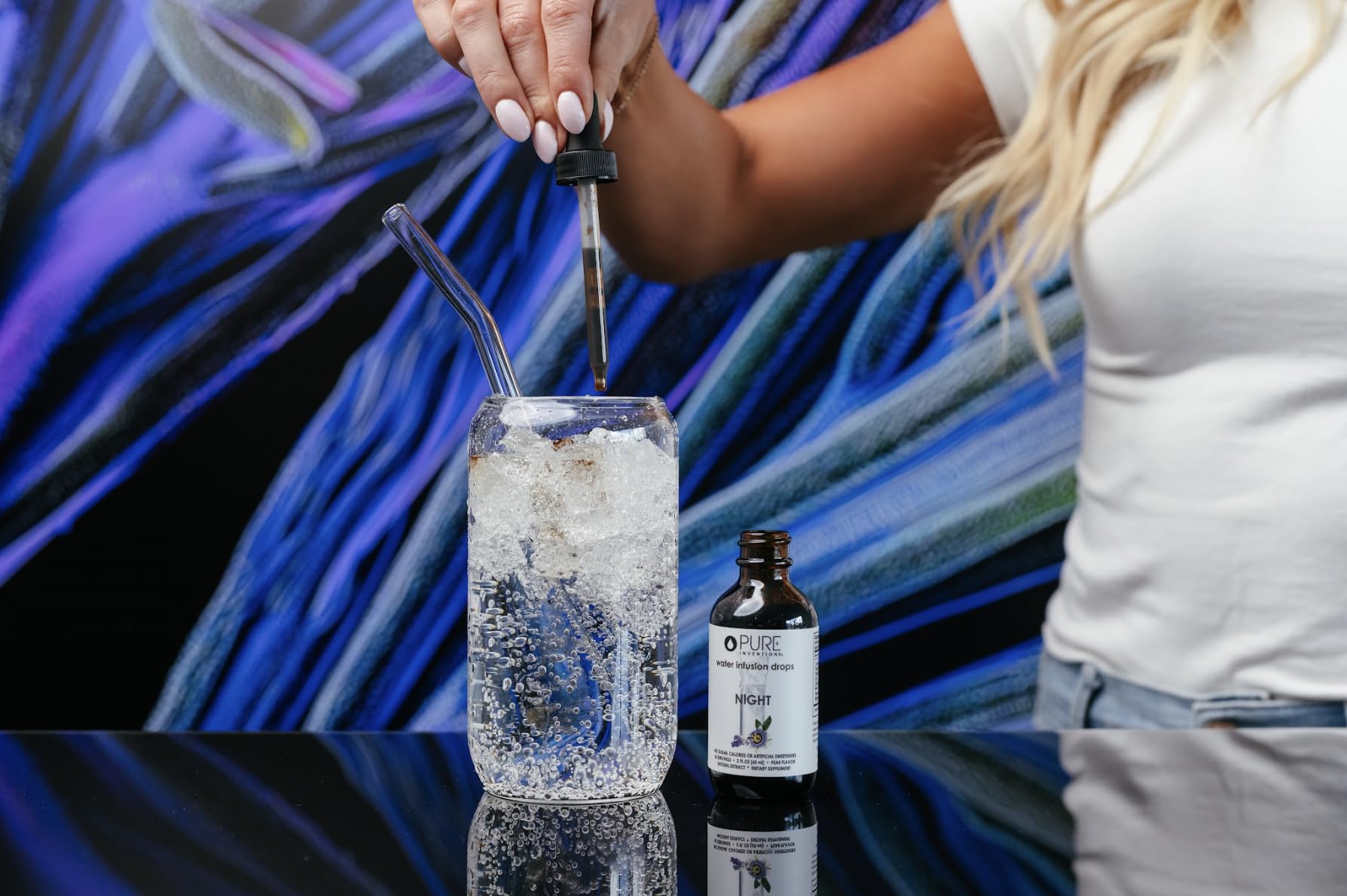 Pure Inventions Night glass of water with a calming aroma hint