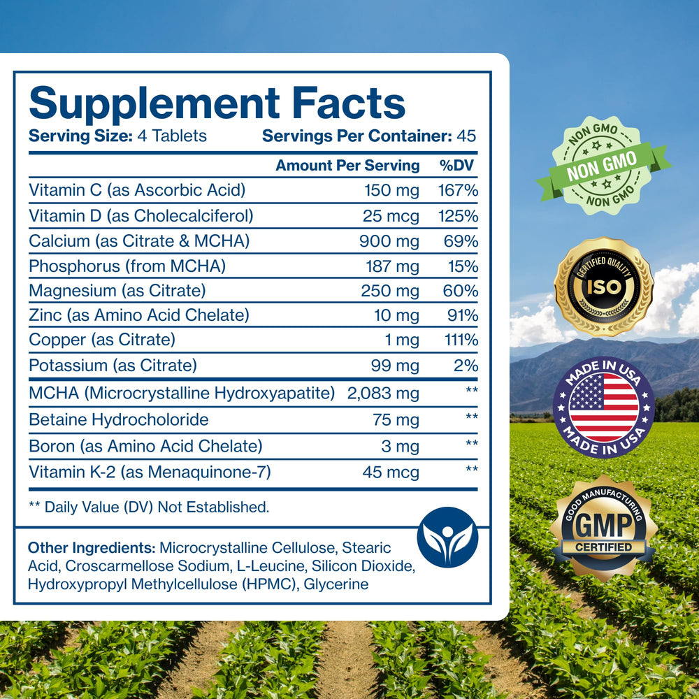 Pure Micronutrients bottle side label, kosher and halal ingredients.