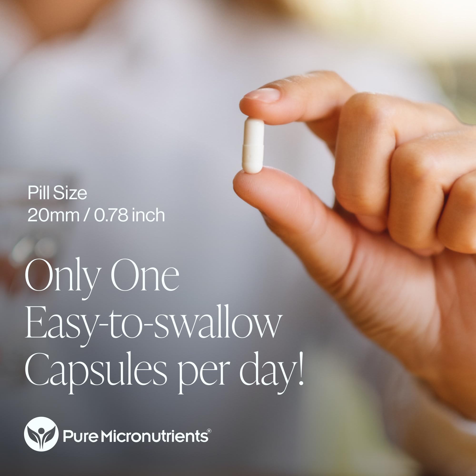 Pure Micronutrients bottle top shot emphasizing premium packaging and trust.