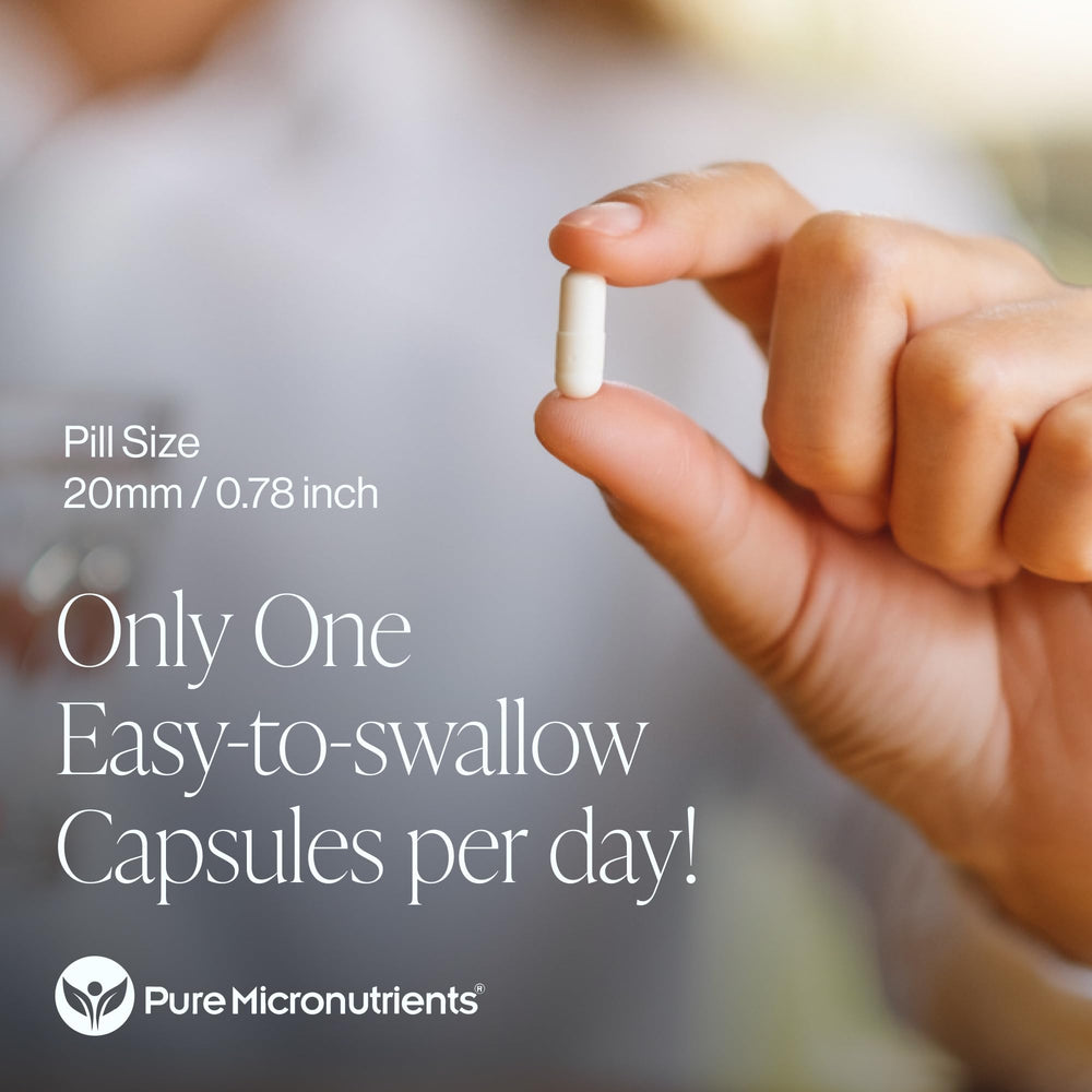 Pure Micronutrients bottle top shot emphasizing premium packaging and trust.