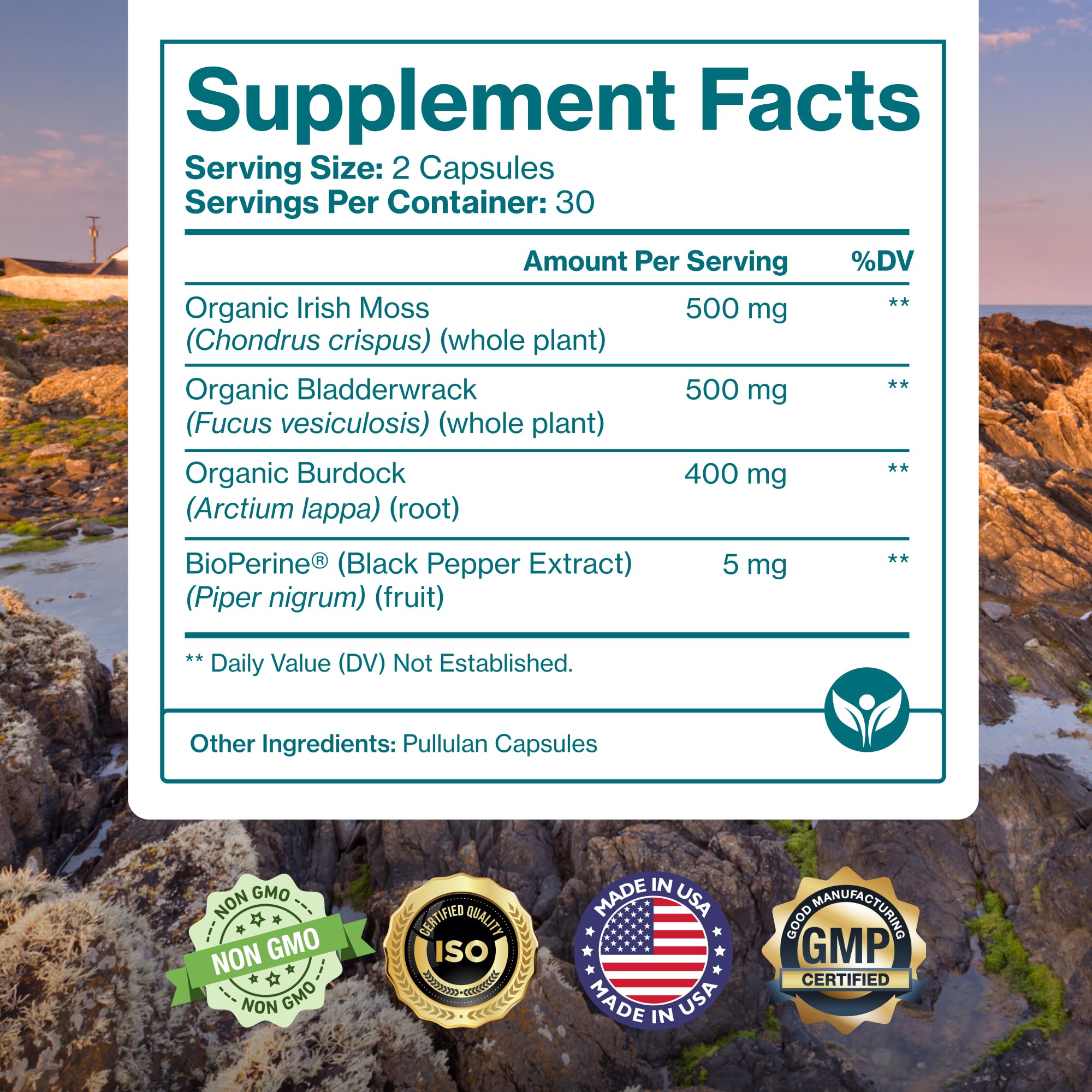 Pure Micronutrients immunity support scene with capsules and greens.