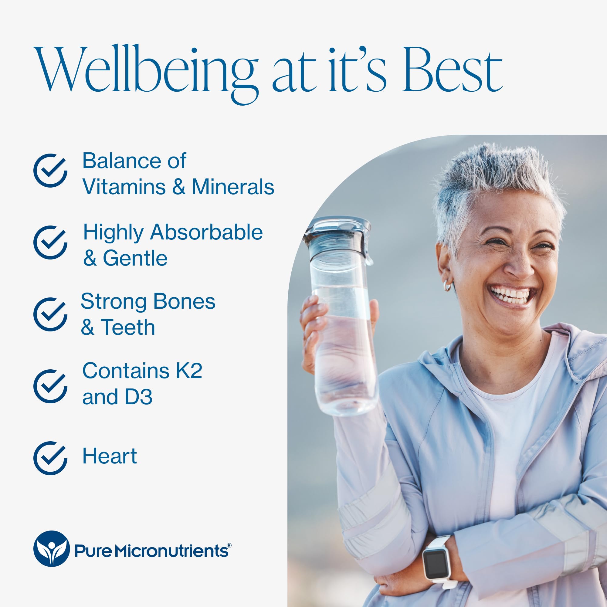 Pure Micronutrients MCHA calcium close-up, hydroxyapatite formula for bone density support.
