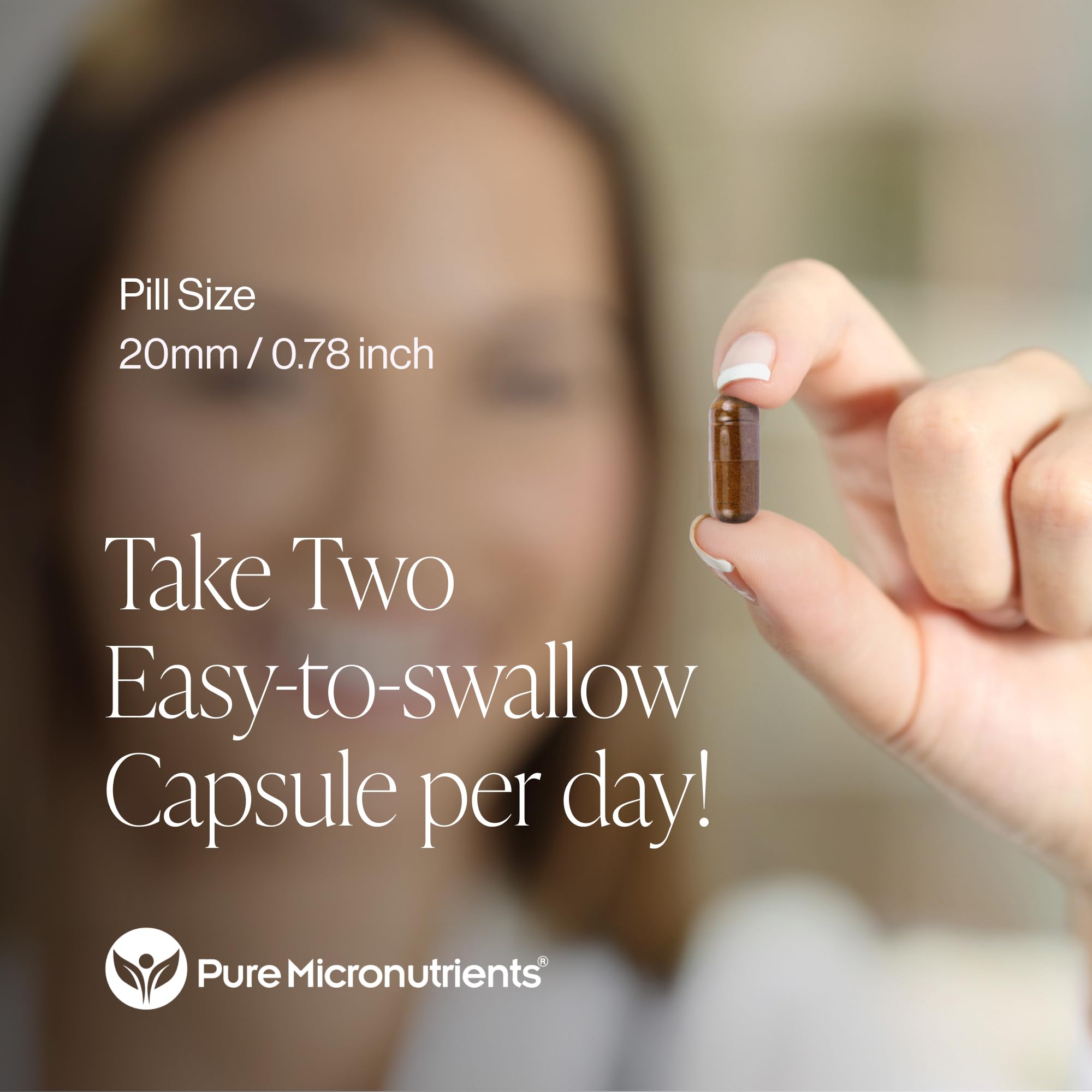 Pure Micronutrients label closeup conveys premium USA-made mushroom blend