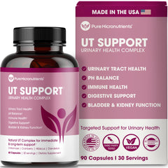 Pure Micronutrients Pure D Mannose Capsules bottle front promotes urinary support.
