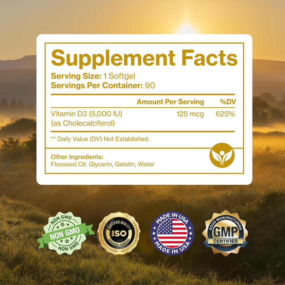Back of bottle shows dosage and usage for consistent daily intake.